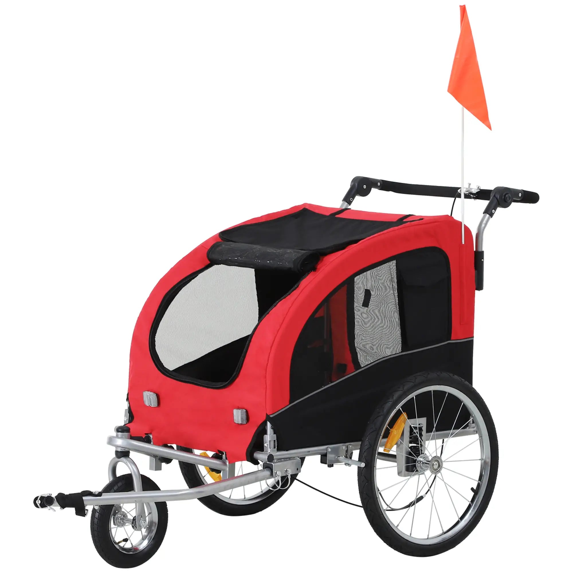 Elite II Dog Bike Trailer, 2-In-1 Pet Stroller, Red Dog Bike Trailers & Strollers at Gallery Canada