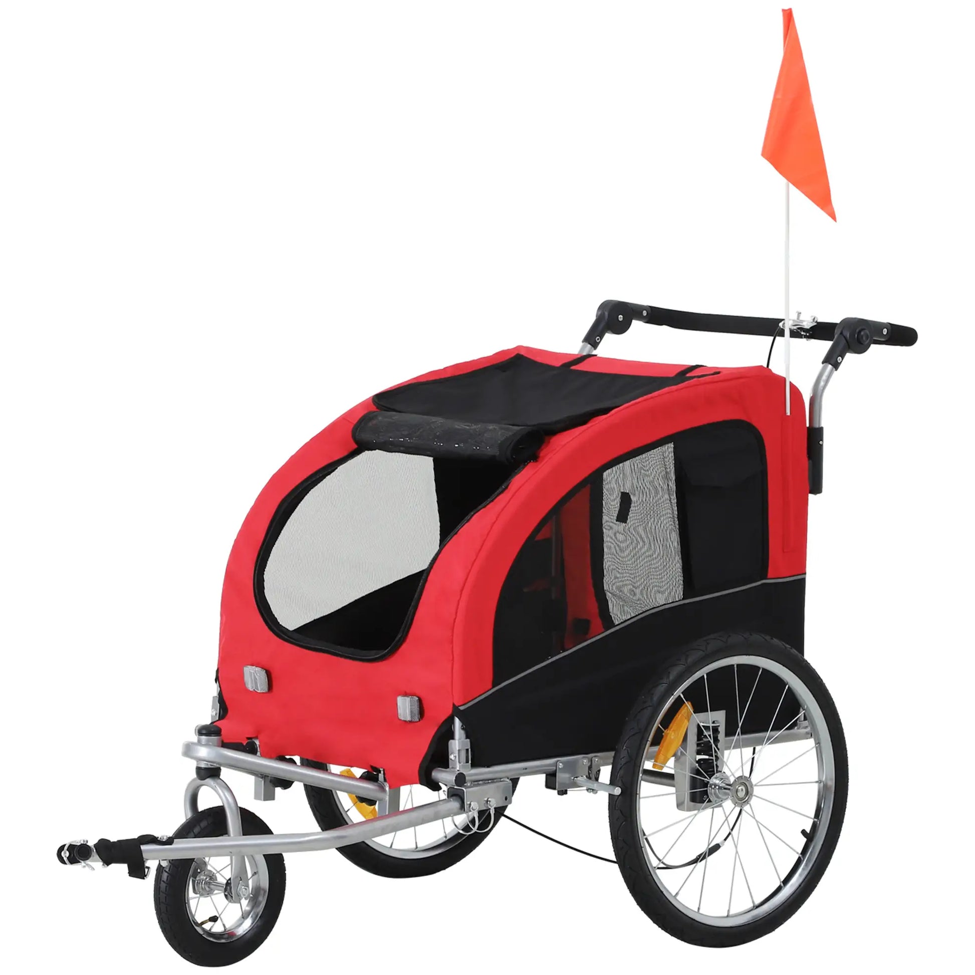 Elite II Dog Bike Trailer, 2-In-1 Pet Stroller, Red Dog Bike Trailers & Strollers at Gallery Canada