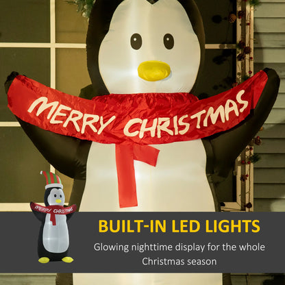 8' Inflatable Penguin LED Lights, Indoor Outdoor Christmas Decoration Christmas Inflatables at Gallery Canada