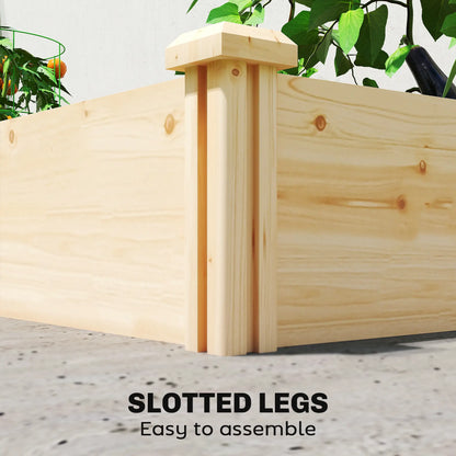 Wooden Raised Garden Bed, Planter Box With Divider, Open Bottom, DIY Painting Raised Garden Beds at Gallery Canada