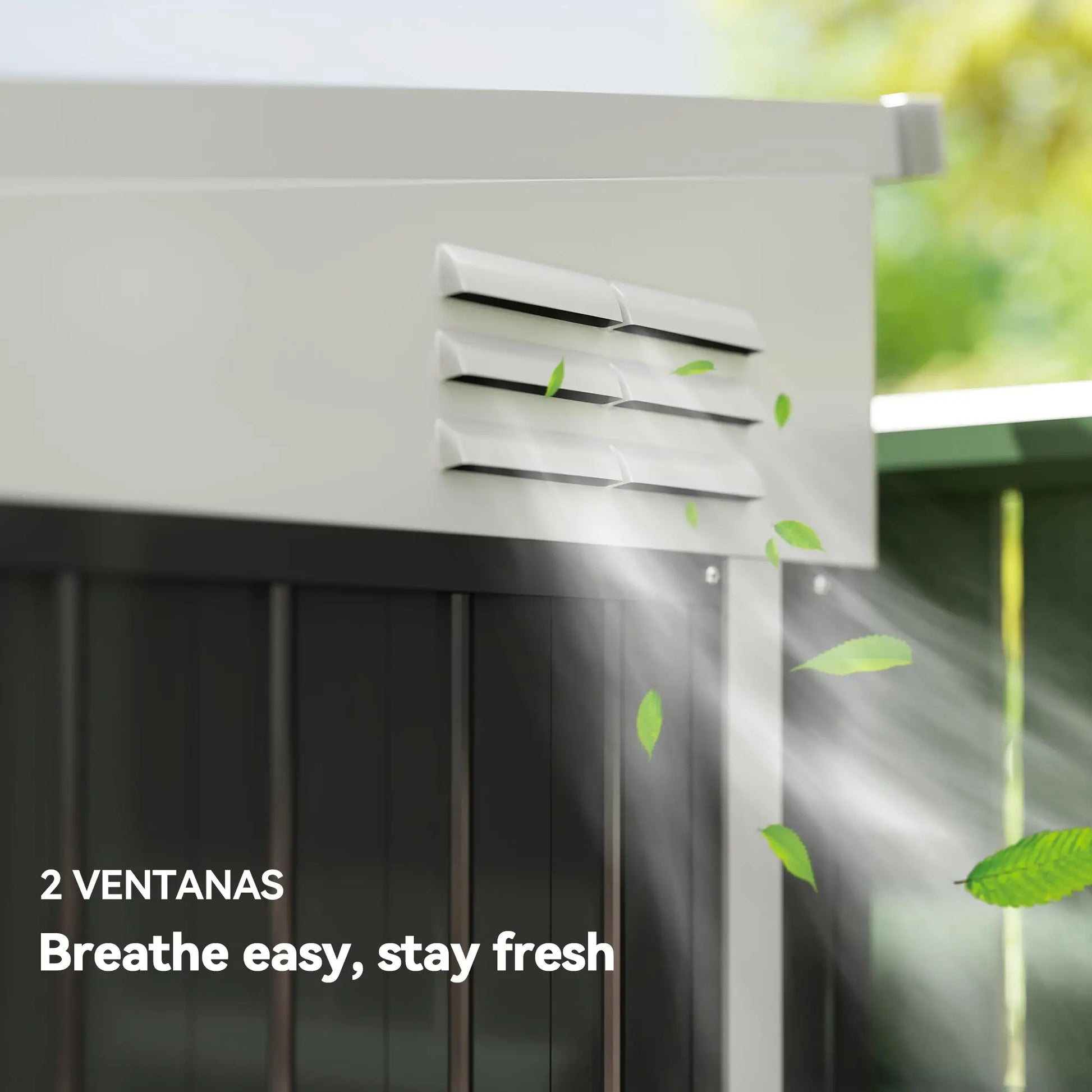 4' x 6' Outdoor Metal Storage Shed, Lockable Door, Dark Grey Sheds at Gallery Canada