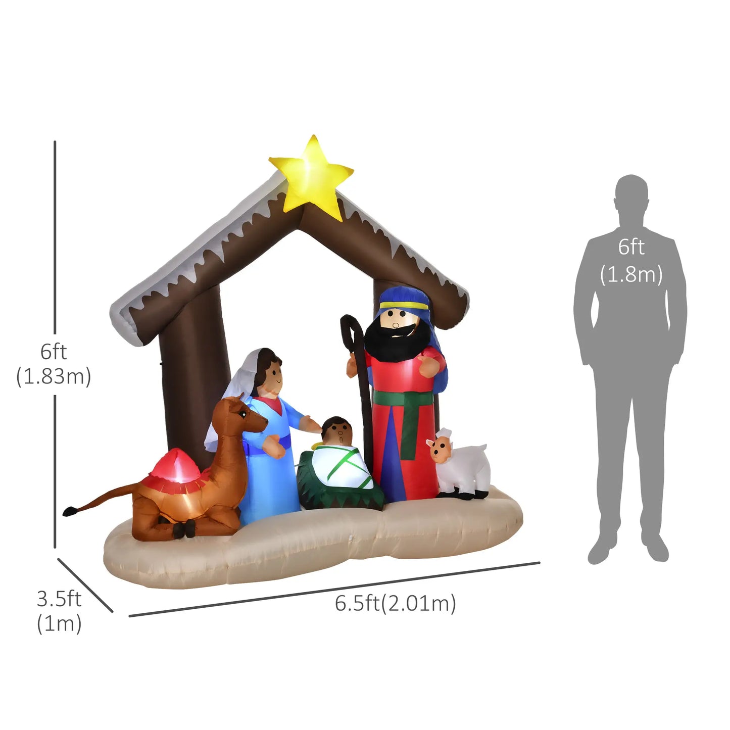 6ft Christmas Inflatable, Bible Arch Jesus' Birth, Holiday Yard Decoration Christmas Inflatables at Gallery Canada