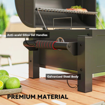 Portable Tabletop Charcoal Smoker, Ash Catcher, Thermometer, Black Charcoal BBQ Grils at Gallery Canada