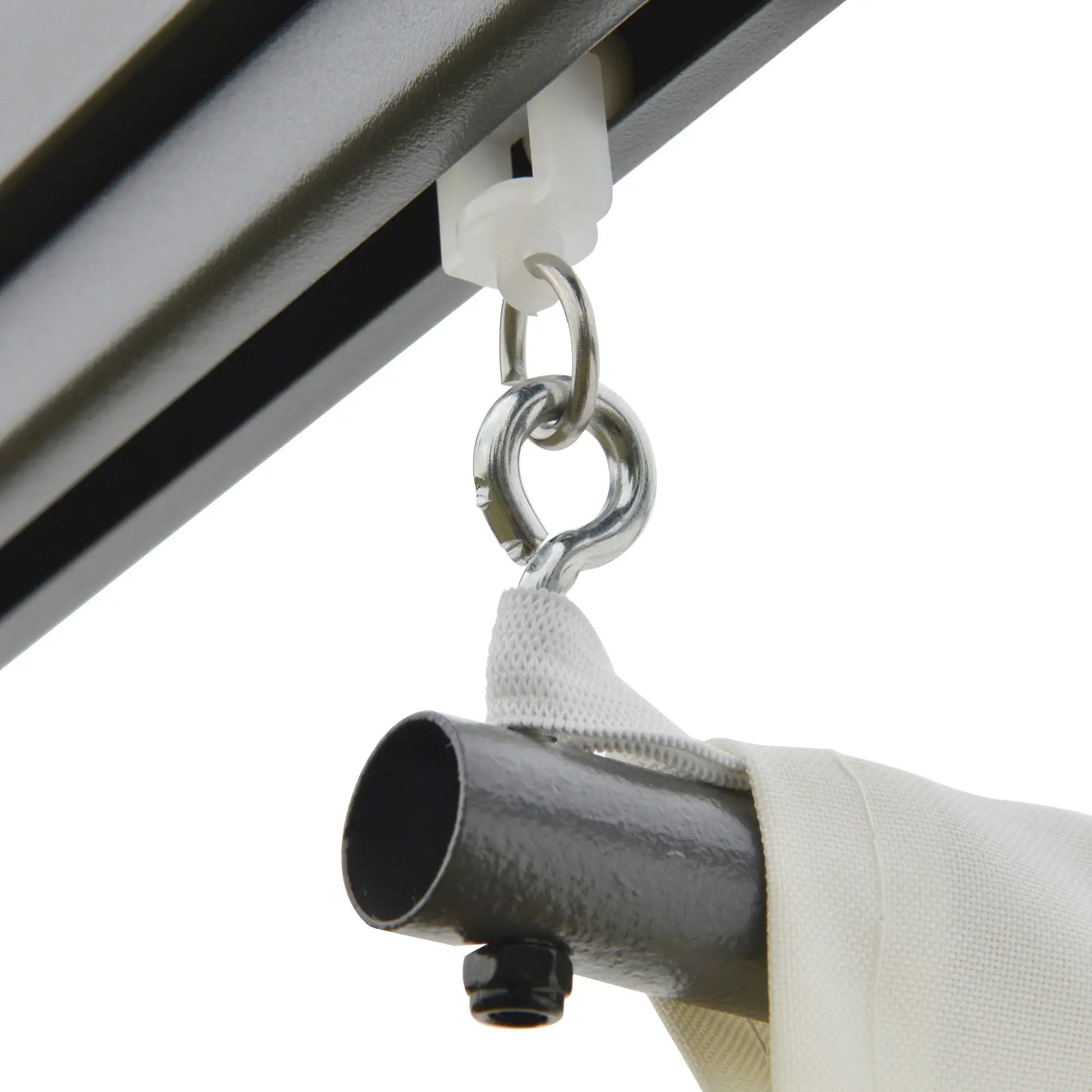 10'x10' Outdoor Pergola Gazebo, Retractable Canopy, Metal Frame, Cream White Pergolas at Gallery Canada