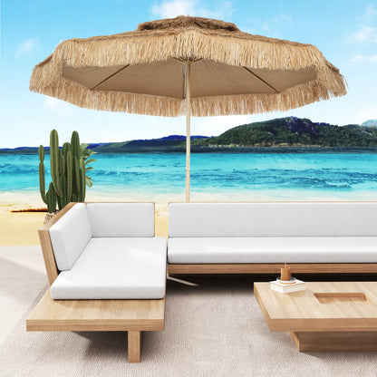 10 ft. Hula Thatched Tiki Umbrella, UPF30+, 8 Ribs, Natural Sun Umbrellas at Gallery Canada