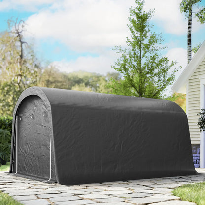 10' x 15' Portable Shed, Outdoor Storage Tent, Dark Grey Sheds at Gallery Canada