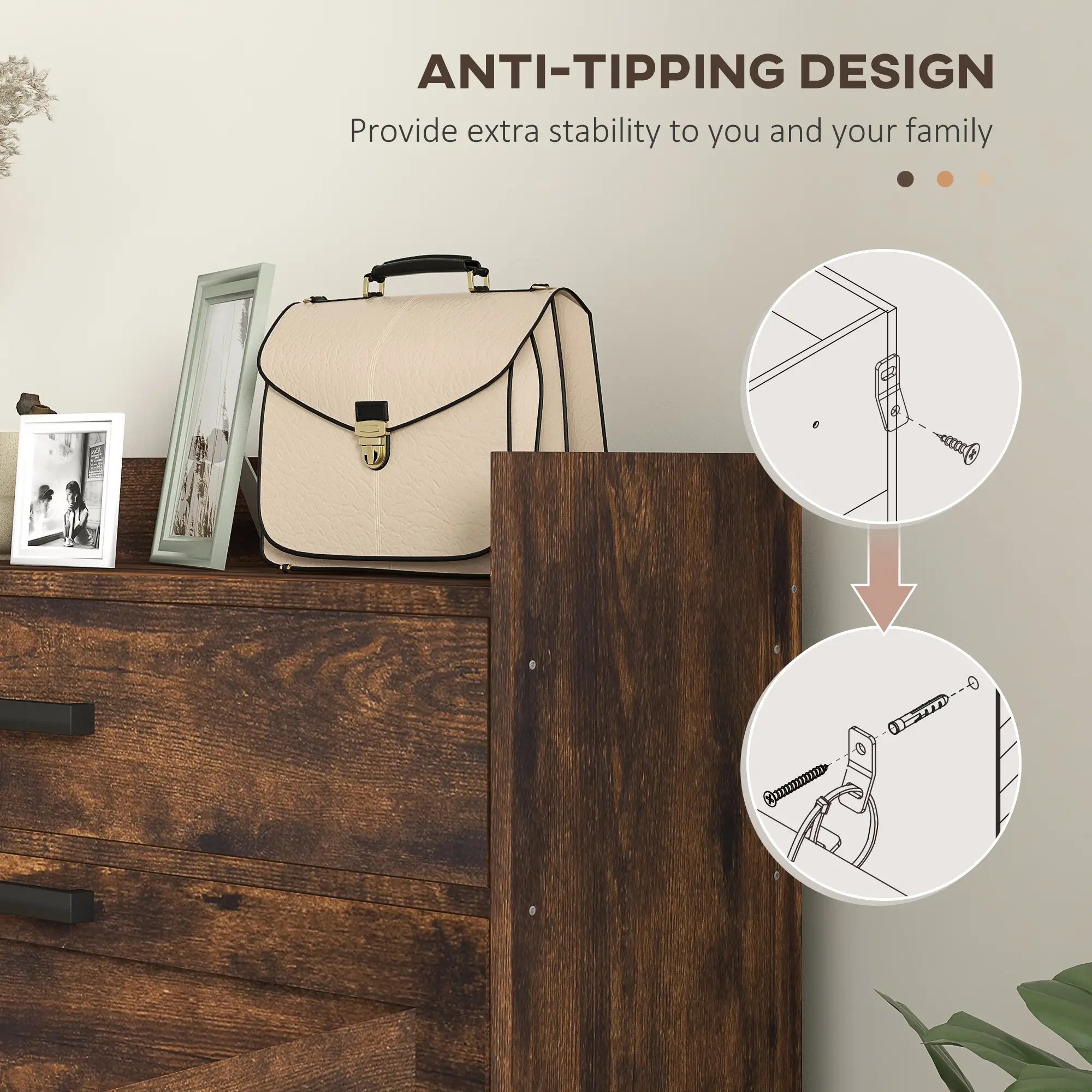 Slim Shoe Storage, 2 Flip Drawers, Adjustable Shelves, 12 Pair, Rustic Brown Shoe Storage Cabinets & Racks at Gallery Canada