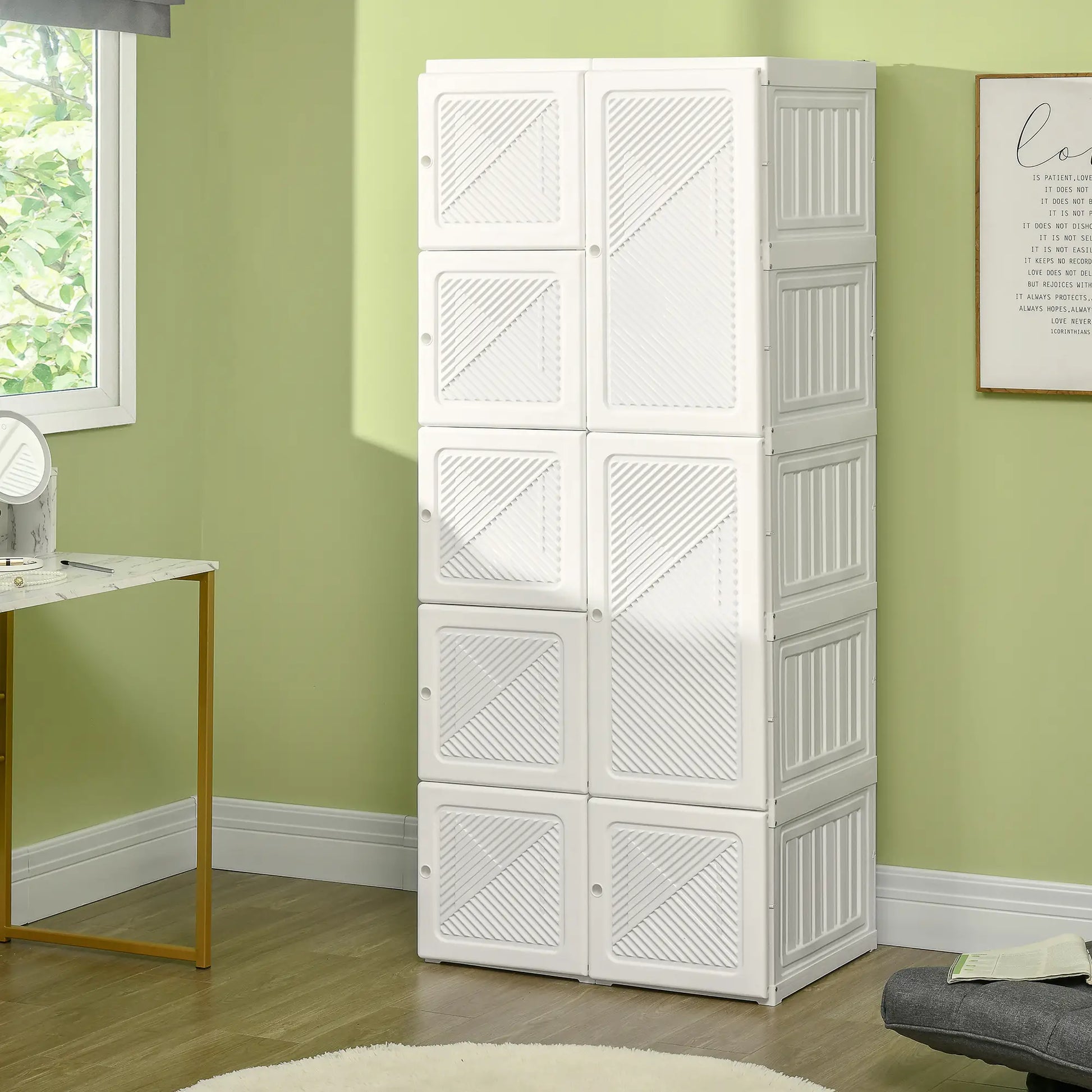 Portable Wardrobe Closet, Folding Clothes Storage Organizer, White Clothing Storage at Gallery Canada