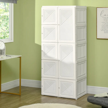 Portable Wardrobe Closet, Folding Clothes Storage Organizer, White Clothing Storage at Gallery Canada