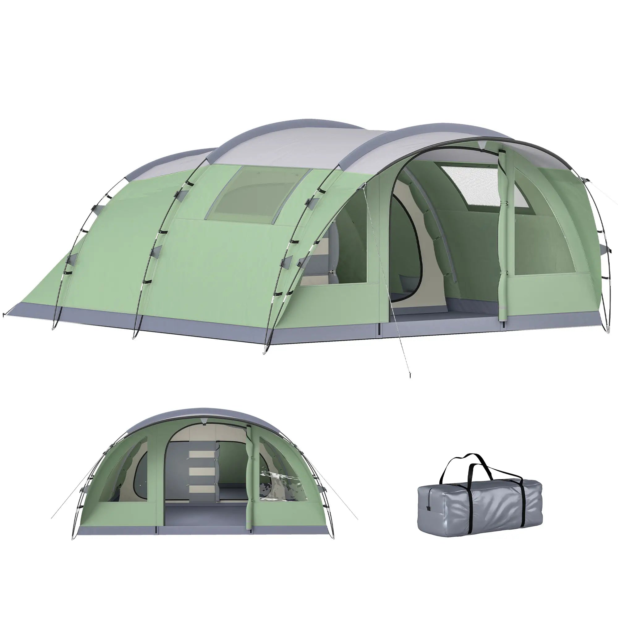 Large Family Tent, 2-4 Person, 4 Windows, Porch, Light Green Camping Tents at Gallery Canada