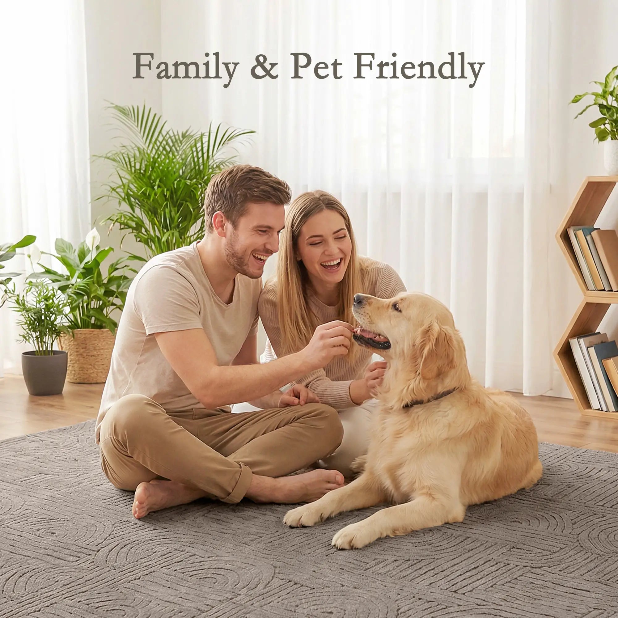 6x9 Faux Fur Rug, Non-Slip Carpet for Living Room, Bedroom, Tan Area Rugs at Gallery Canada