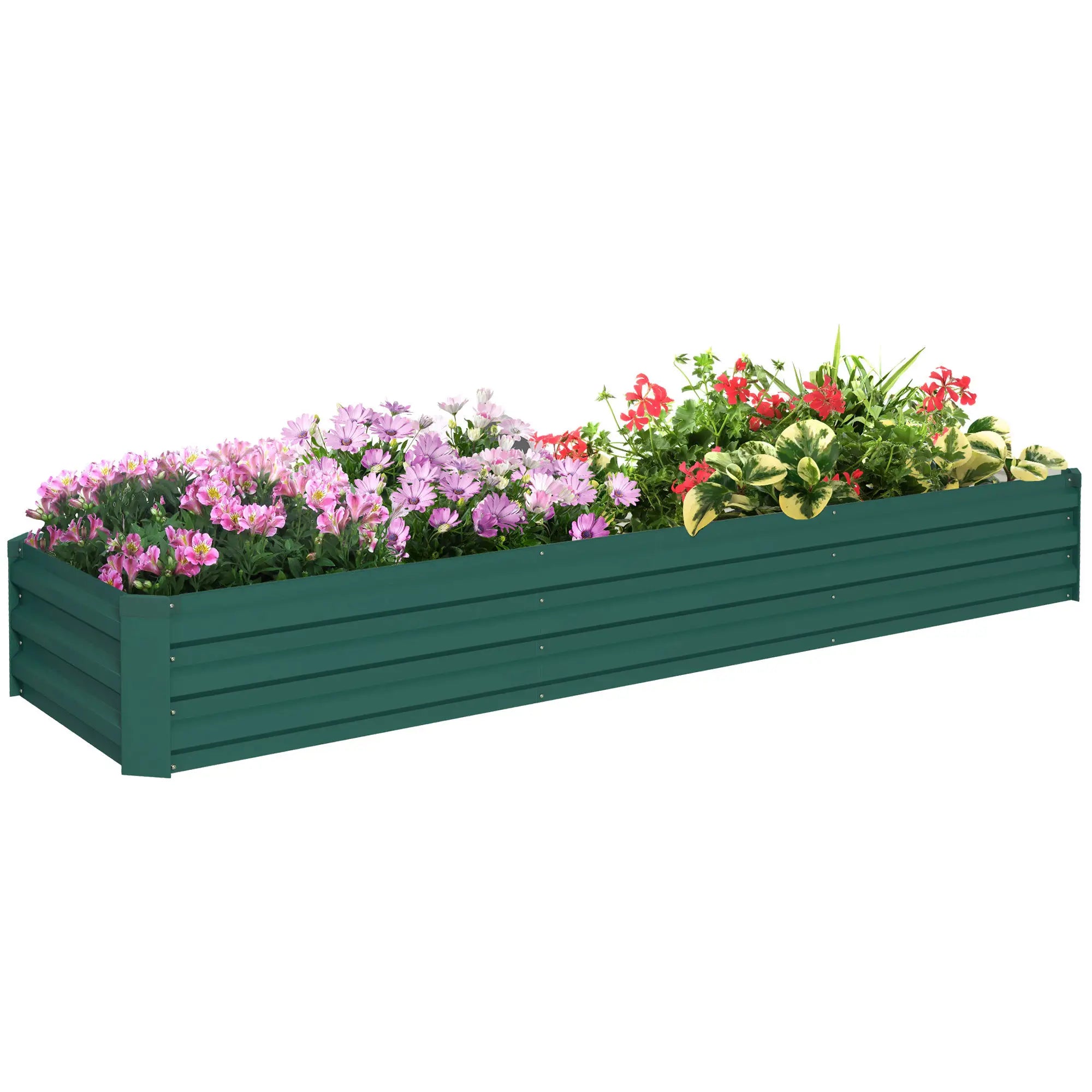 8'x2'x1' Galvanized Raised Bed, Elevated Planter Box, Green Raised Garden Beds at Gallery Canada