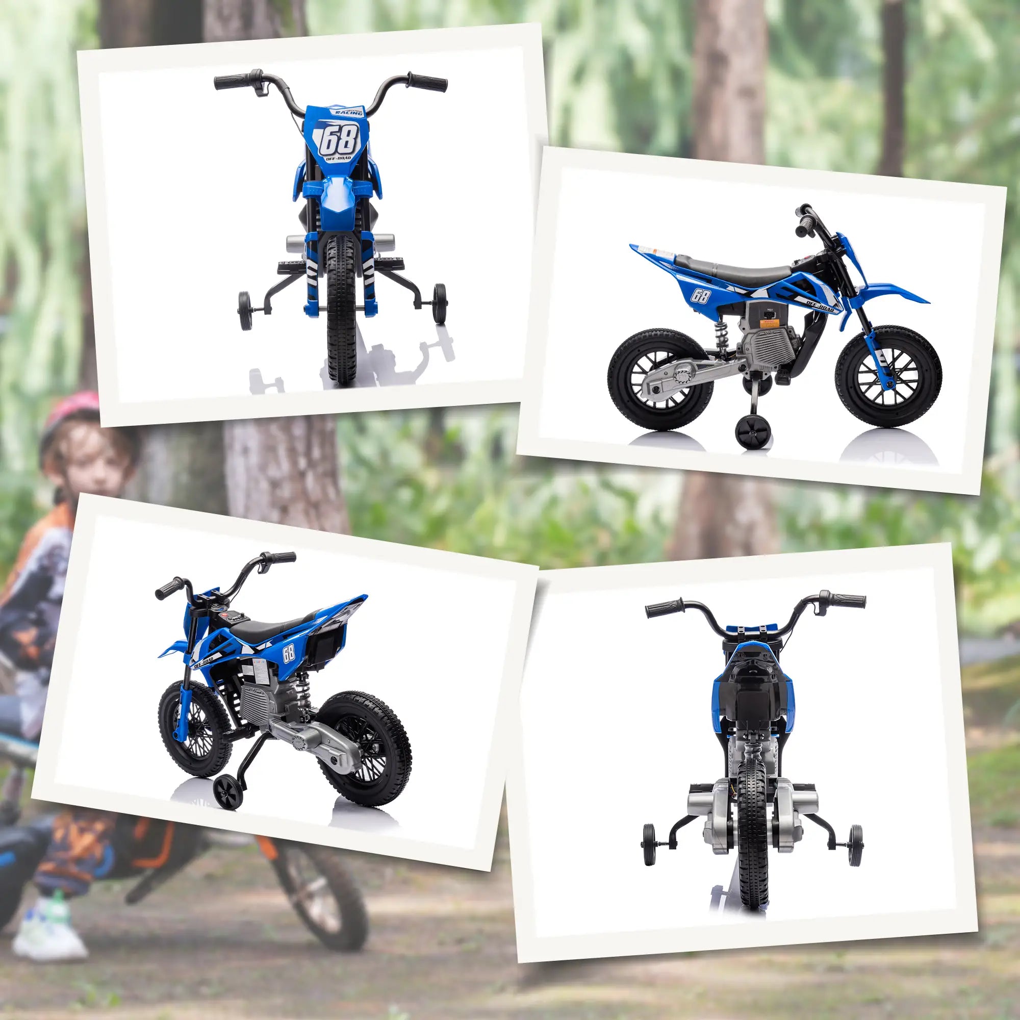 12V Kids Dirt Bike, Electric Motorcycle, Blue Electric Motorcycles at Gallery Canada