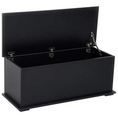 39.5" Storage Chest, 2 Safety Hinges, Flip-Top Lid, Black Storage Cabinets Black at Gallery Canada
