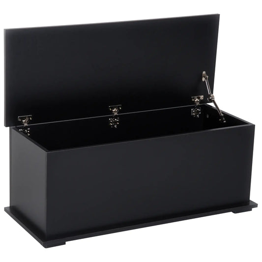 39.5" Storage Chest, 2 Safety Hinges, Flip-Top Lid, Black Storage Cabinets Black at Gallery Canada