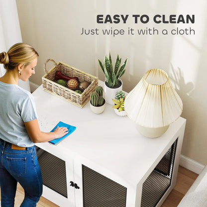 Pet Crate End Table, Water-resistant Cushion, Large Medium Dogs, White Houses, Kennels & Pens at Gallery Canada