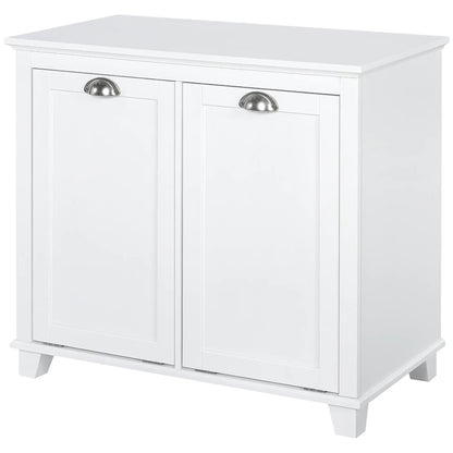 Tilt-Out Laundry Cabinet, Bathroom Organizer, 2-Compartment Hamper, White Bathroom Cabinets at Gallery Canada
