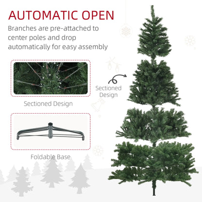 9ft Artificial Christmas Tree, 2132 Branch Tips, Auto Open, Steel Base, Green Artificial Christmas Trees at Gallery Canada