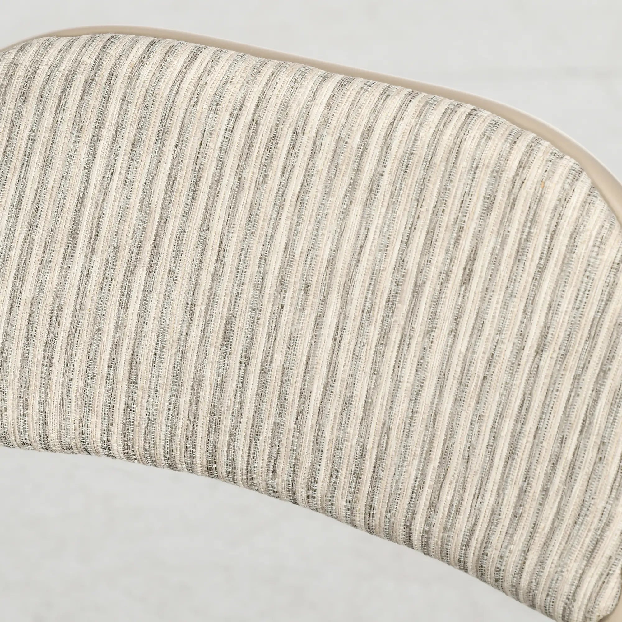 Set of 6 Metal Foldable Chairs, Linen Padded, Beige Dining Chairs at Gallery Canada