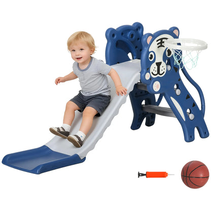 3 in 1 Toddler Slide, Basketball Hoop, Climber, 18-36 Months, Blue Gym Sets & Swings at Gallery Canada
