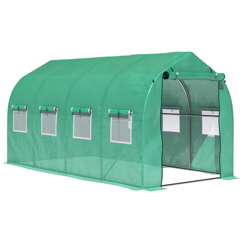 13' x 6.5' x 6.5' Walk-In Greenhouse, Plant Grow Tent, Green