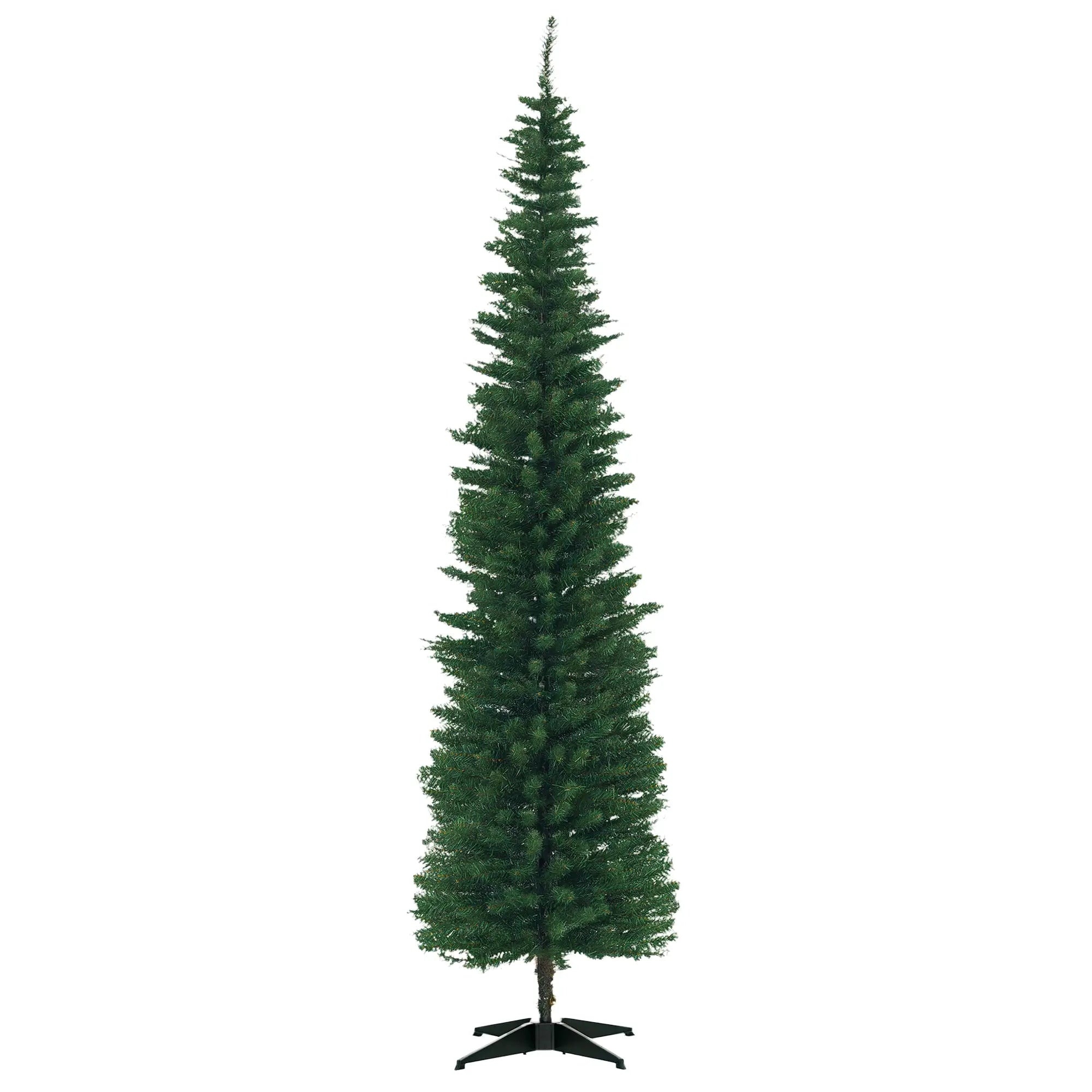 7' PVC Slim Pencil Artificial Christmas Tree, 390 Branch Tips Pencil Christmas Trees Green at Gallery Canada