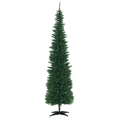 7' PVC Slim Pencil Artificial Christmas Tree, 390 Branch Tips Pencil Christmas Trees Green at Gallery Canada