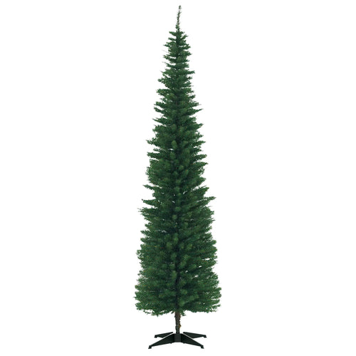 7' PVC Slim Pencil Artificial Christmas Tree, 390 Branch Tips