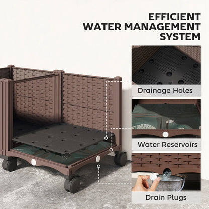 Plastic Raised Garden Bed, Self Watering Planter Box With Drainage Holes Raised Garden Beds at Gallery Canada