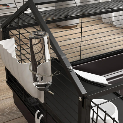 Metal Small Animal Cage, Rabbit Cage, Guinea Pig, Chinchilla, Hedgehog, 47.2" L x 66.9" W x 24.4"H Houses & Habitats at Gallery Canada