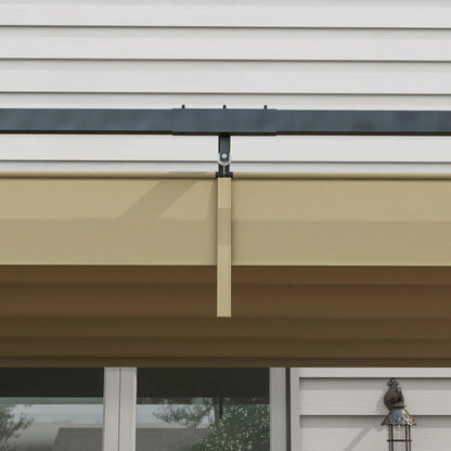 10' x 7' Patio Pergola, Retractable Canopy, Outdoor Sun Shelter, Khaki Pergolas at Gallery Canada