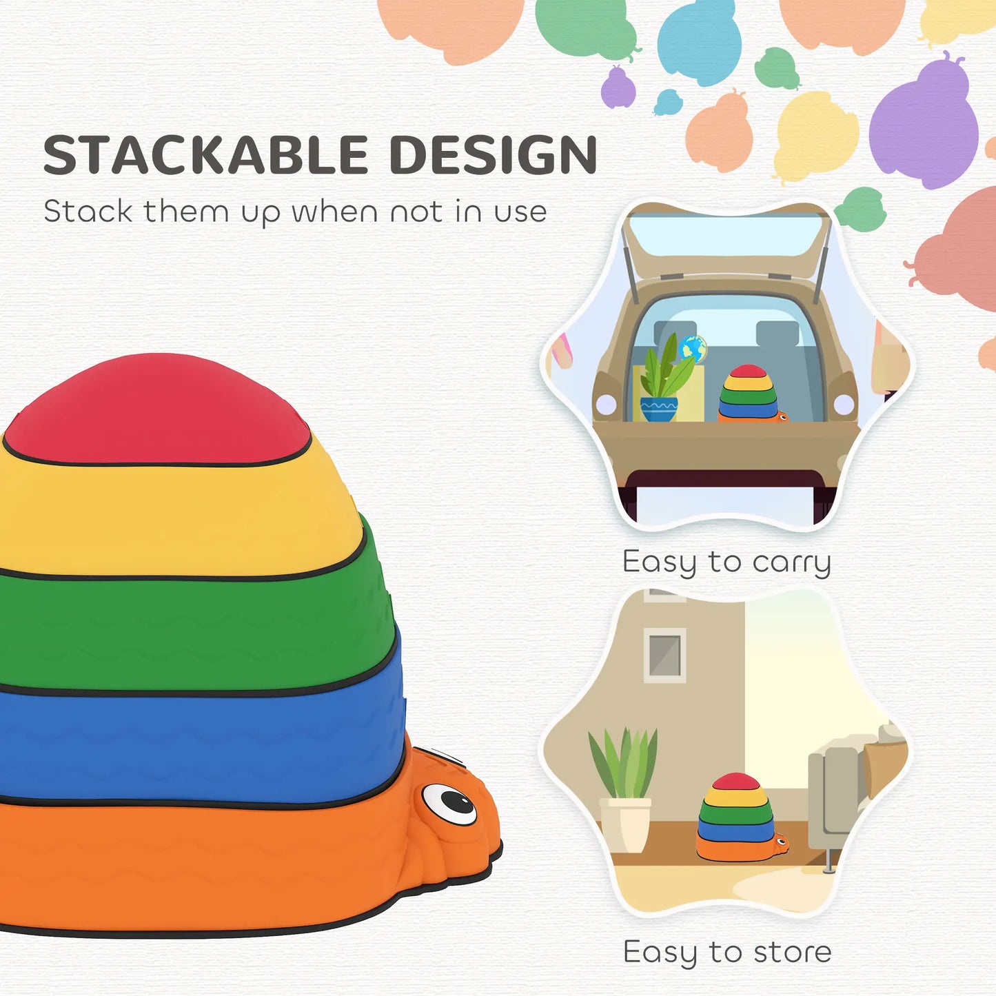 Ladybug Balance Stepping Stones, Indoor Outdoor Obstacle Course Kids Gym & Playmats at Gallery Canada