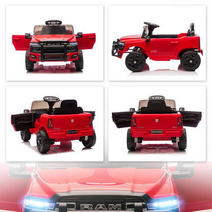 12V Ride On Car, Dodge RAM 3500, Remote Control, Suspension, Red Electric Toy Cars at Gallery Canada