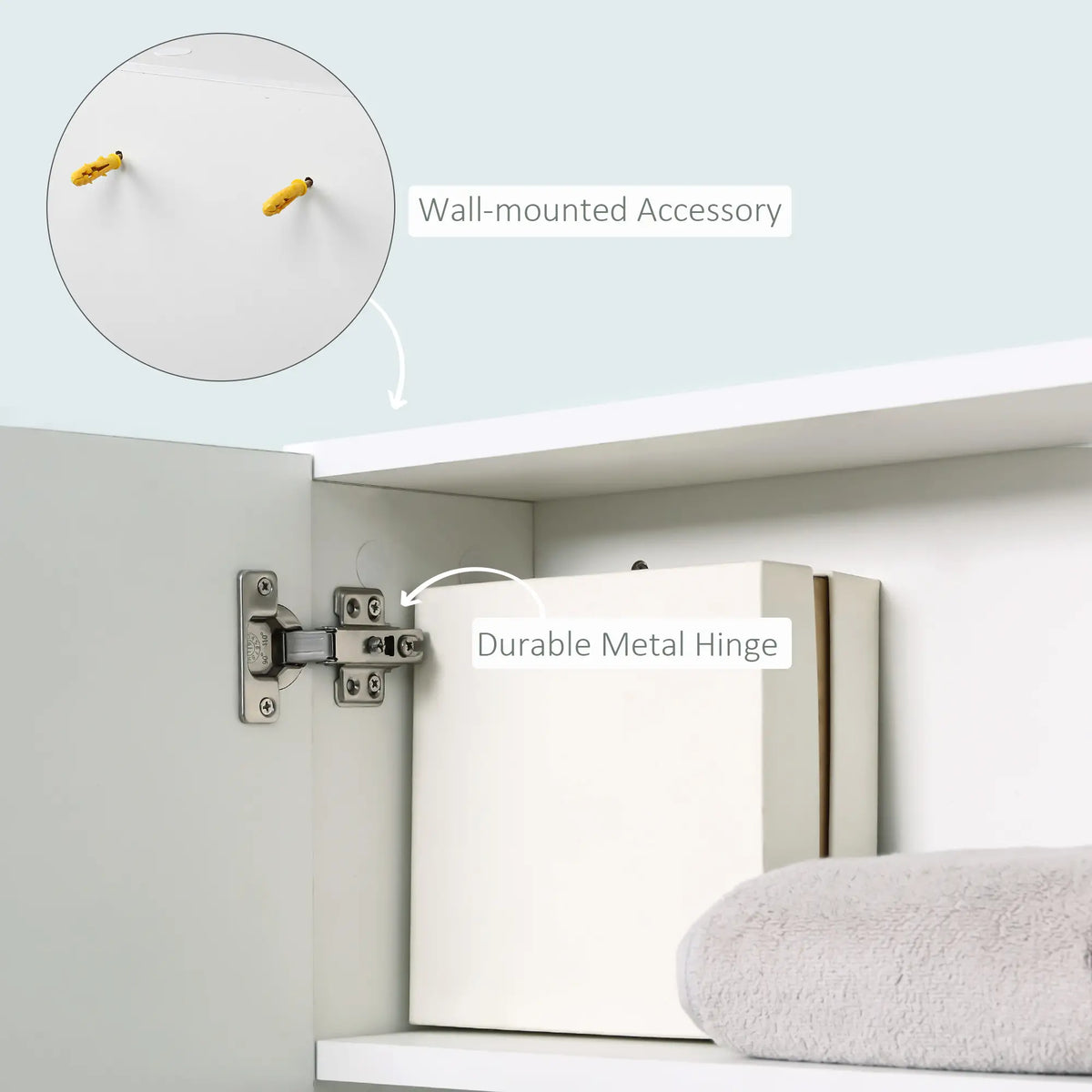 Wall Mounted Bathroom Storage Cabinet with Mirror, 3 Shelves, 2-Tier Cupboard Mirror Medicine Cabinets at Gallery Canada