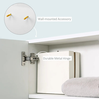 Wall Mounted Bathroom Storage Cabinet with Mirror, 3 Shelves, 2-Tier Cupboard Mirror Medicine Cabinets at Gallery Canada