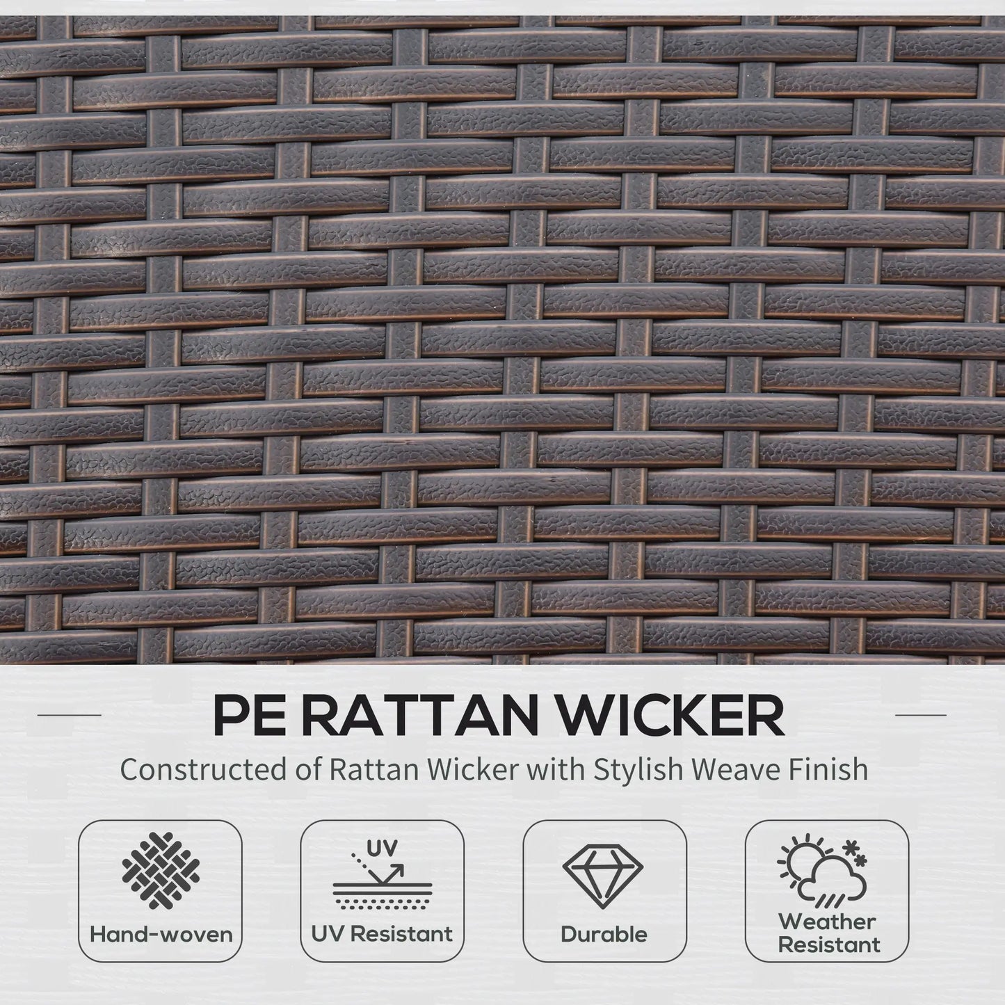 4 PCS PE Rattan Wicker Sofa Set, Outdoor Conversation Furniture, Two Tier Tea Table, Cushions, Red Patio Furniture Sets at Gallery Canada