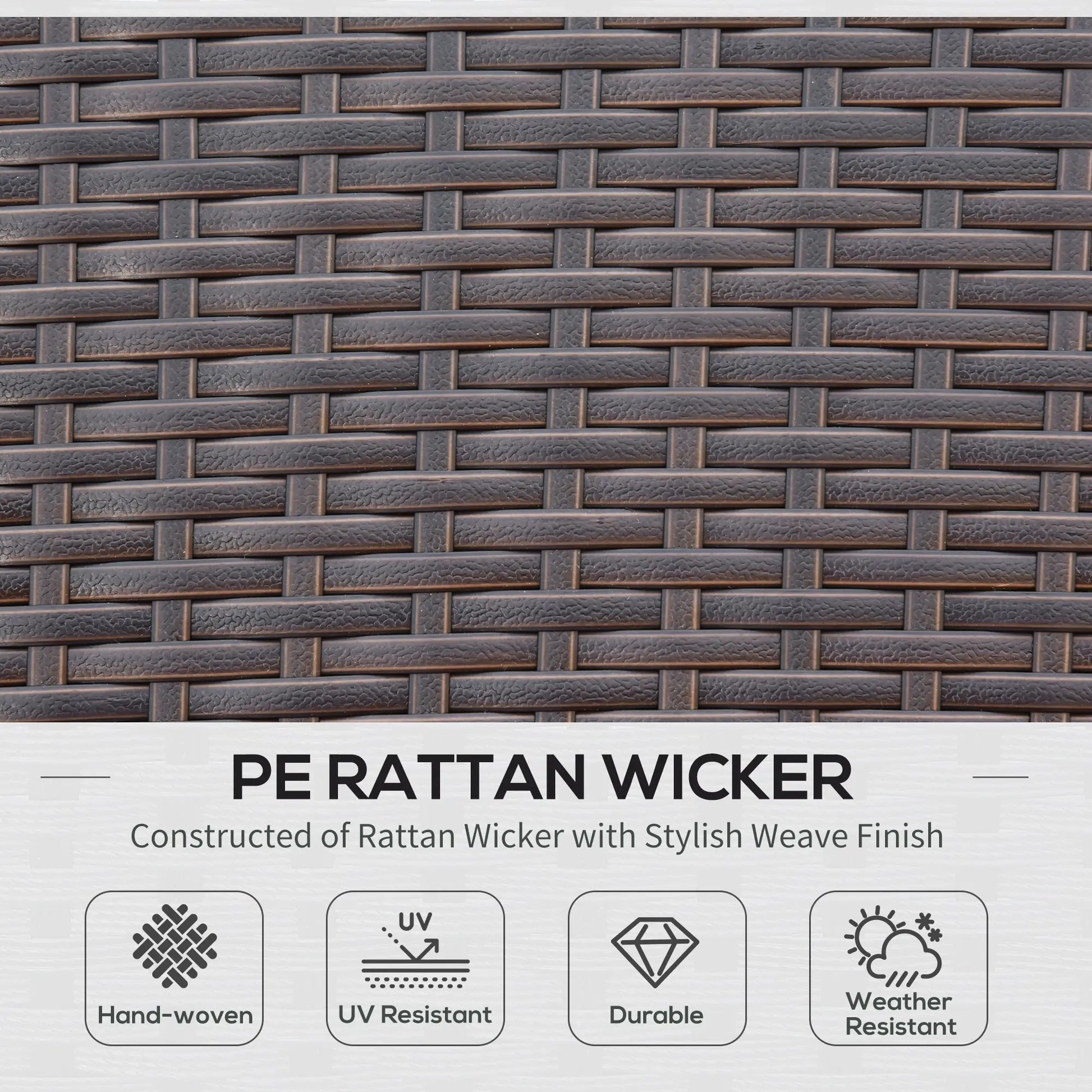 4 PCS PE Rattan Wicker Sofa Set, Outdoor Conversation Furniture, Two Tier Tea Table, Cushions, Red Patio Furniture Sets at Gallery Canada