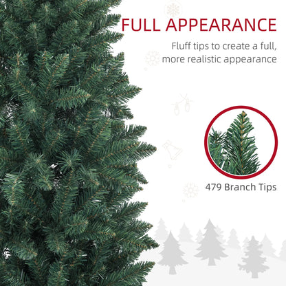 6ft Pencil Artificial Christmas Tree, 479 Branch Tips, Steel Base, Green Pencil Christmas Trees at Gallery Canada