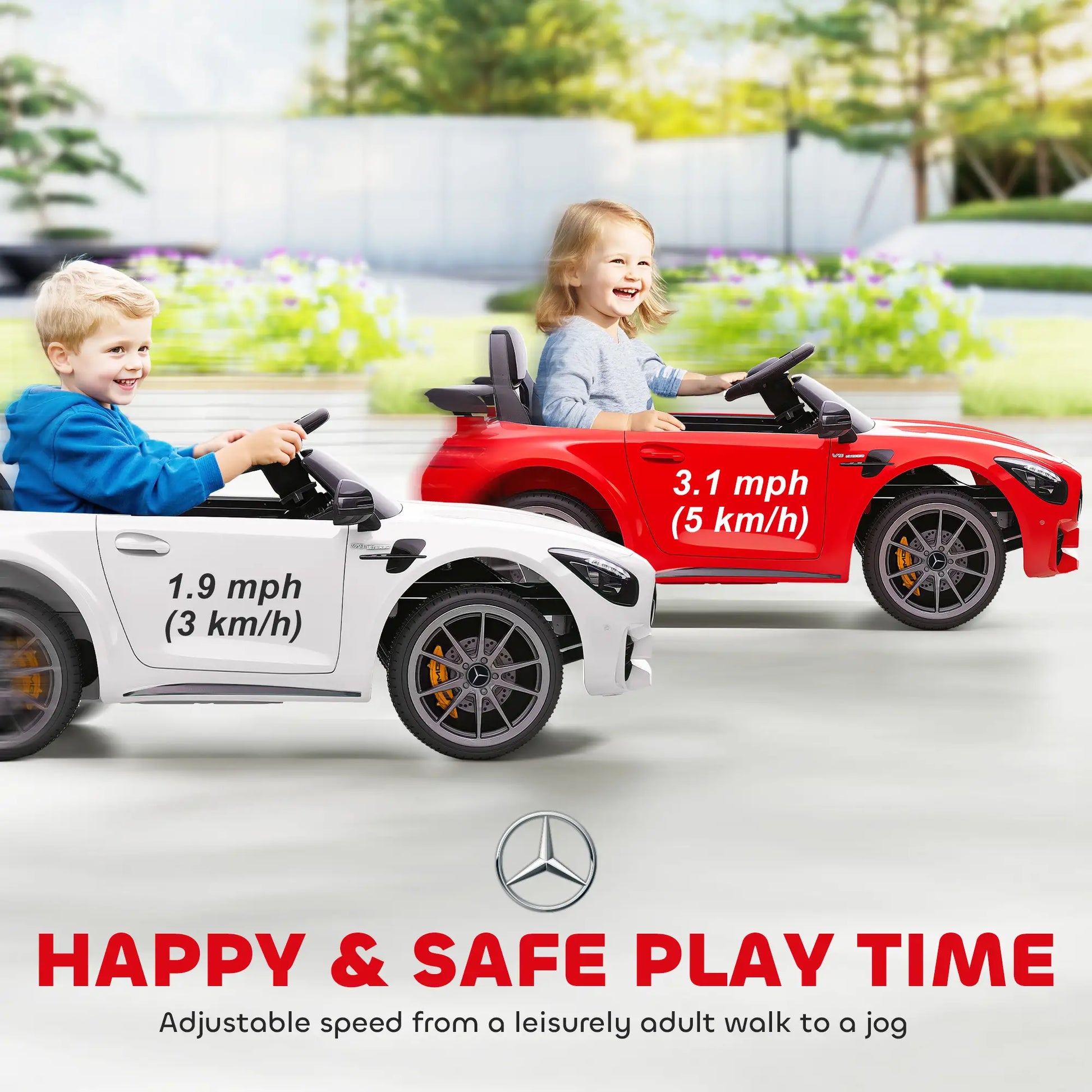 Mercedes-Benz AMG GTR Licensed 12V Kids Electric Car, Red Electric Toy Cars at Gallery Canada