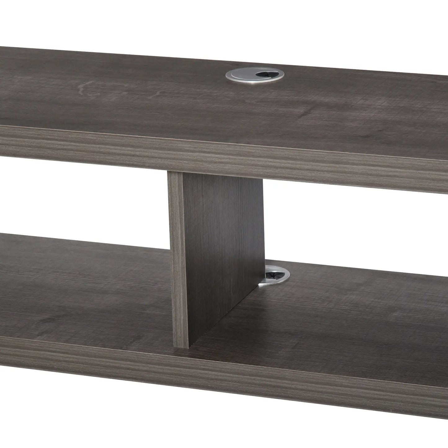 Floating TV Stand for 50" TVs, Wall Mounted, Wood Grain, Dark Grey TV Stands at Gallery Canada
