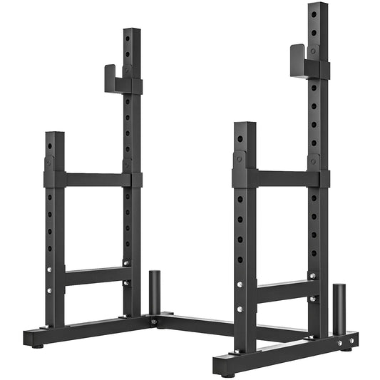Adjustable Squat Rack, 660 Lbs Multi-Function Barbell Rack, Black Dumbbells & Barbells Black at Gallery Canada