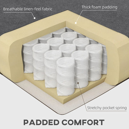 Convertible Bed with Couch, Adjustable Back Sofa Bed, Charcoal Grey 2-Seater Sofas at Gallery Canada