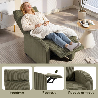 Manual Recliner Chair, Padded Seat, Living Room Seating Sofas & Reclining Chairs at Gallery Canada