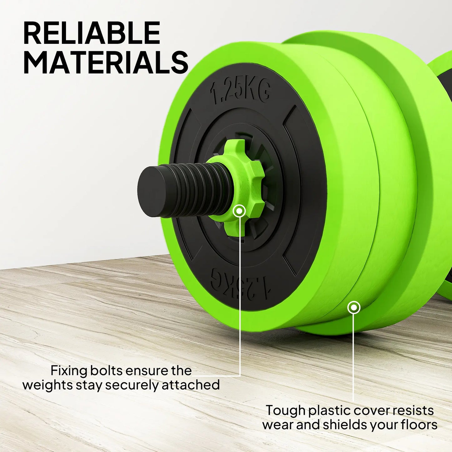 44lbs Adjustable Weight Dumbbell Set, Barbell, Kettlebell, Push Up Stand, Green Dumbbells & Barbells at Gallery Canada