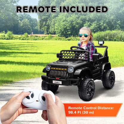 12V Ride On Truck, Electric Car For Kids, Remote Control, Black Electric Toy Cars at Gallery Canada