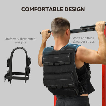 44 LBS Adjustable Weighted Vest, Snug Fit for Running Strength Training Strength Training Equipment at Gallery Canada