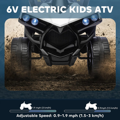 6V Kids ATV, 4 Wheeler Ride On Car, White Electric Ride-On Toys at Gallery Canada