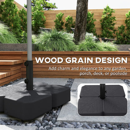 Heavy Duty Outdoor Umbrella Stand, 1.5"/1.9" Poles, Wheels With Brake, Black Umbrella Bases at Gallery Canada