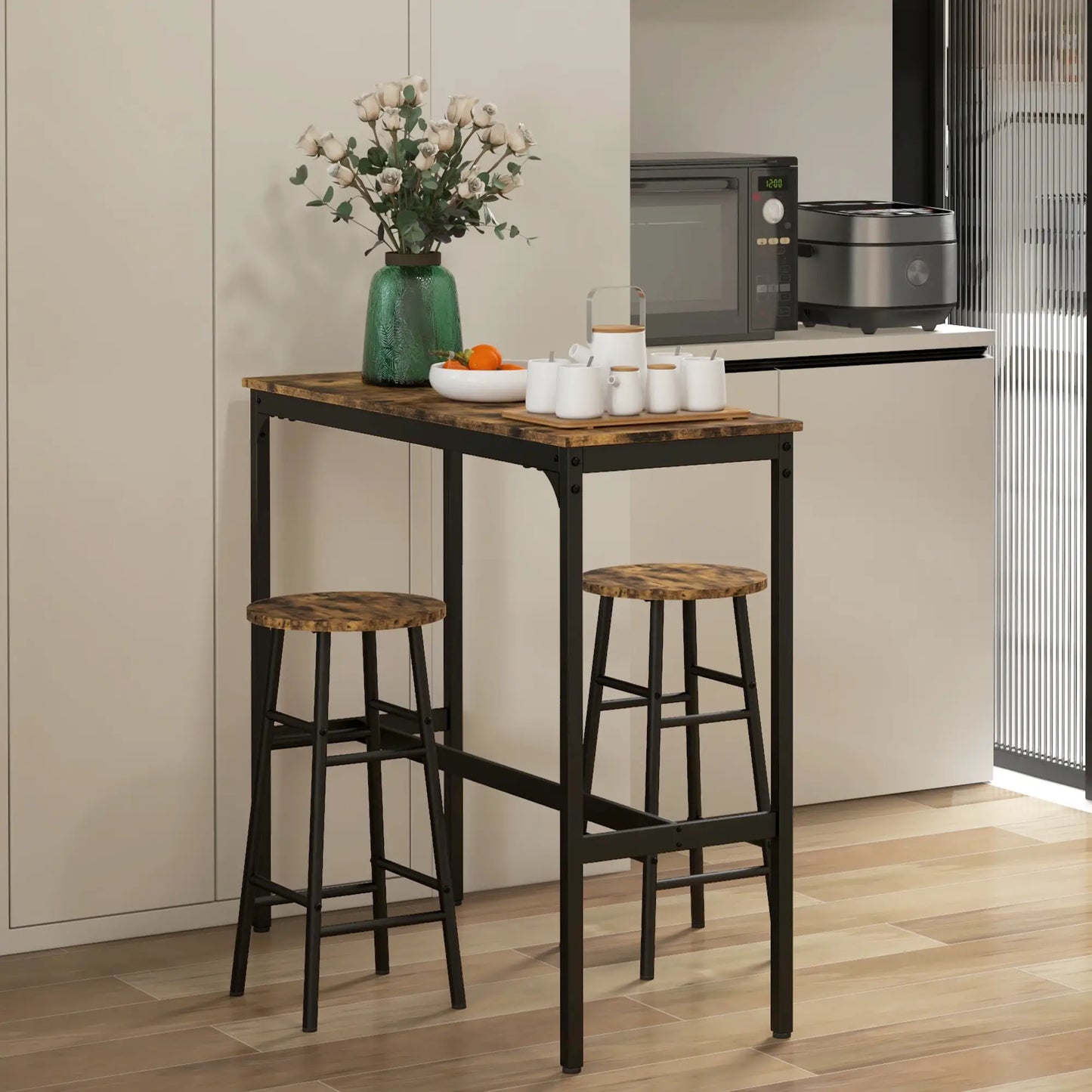 Counter Height Bar Table And Chairs Set, 2-Piece Dining Set Bar Sets at Gallery Canada