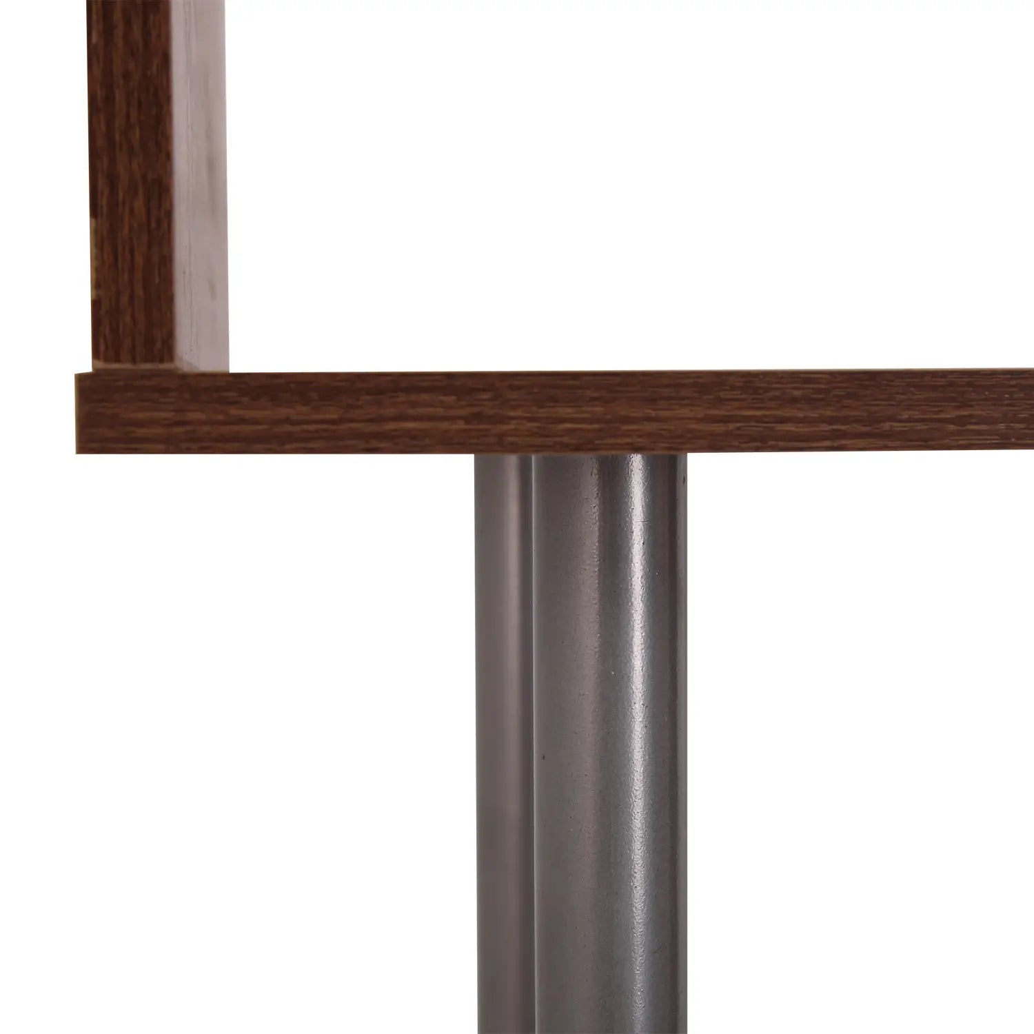 5-Tier Geometric Wooden Bookcase, S-Shaped Storage, Walnut Display Bookshelves at Gallery Canada